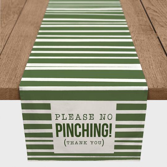 Please No Pinching Stripes 16" x 72" Poly Twill Table Runner